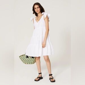 Peter Som x RTR White Tiered Dress size 6 rent the runway